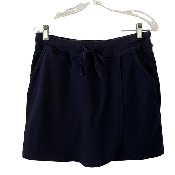 Gloria Vanderbilt  Navy Blue Knit Skort Woman Size Medium Above Knee Stretch - Picture 1 of 8